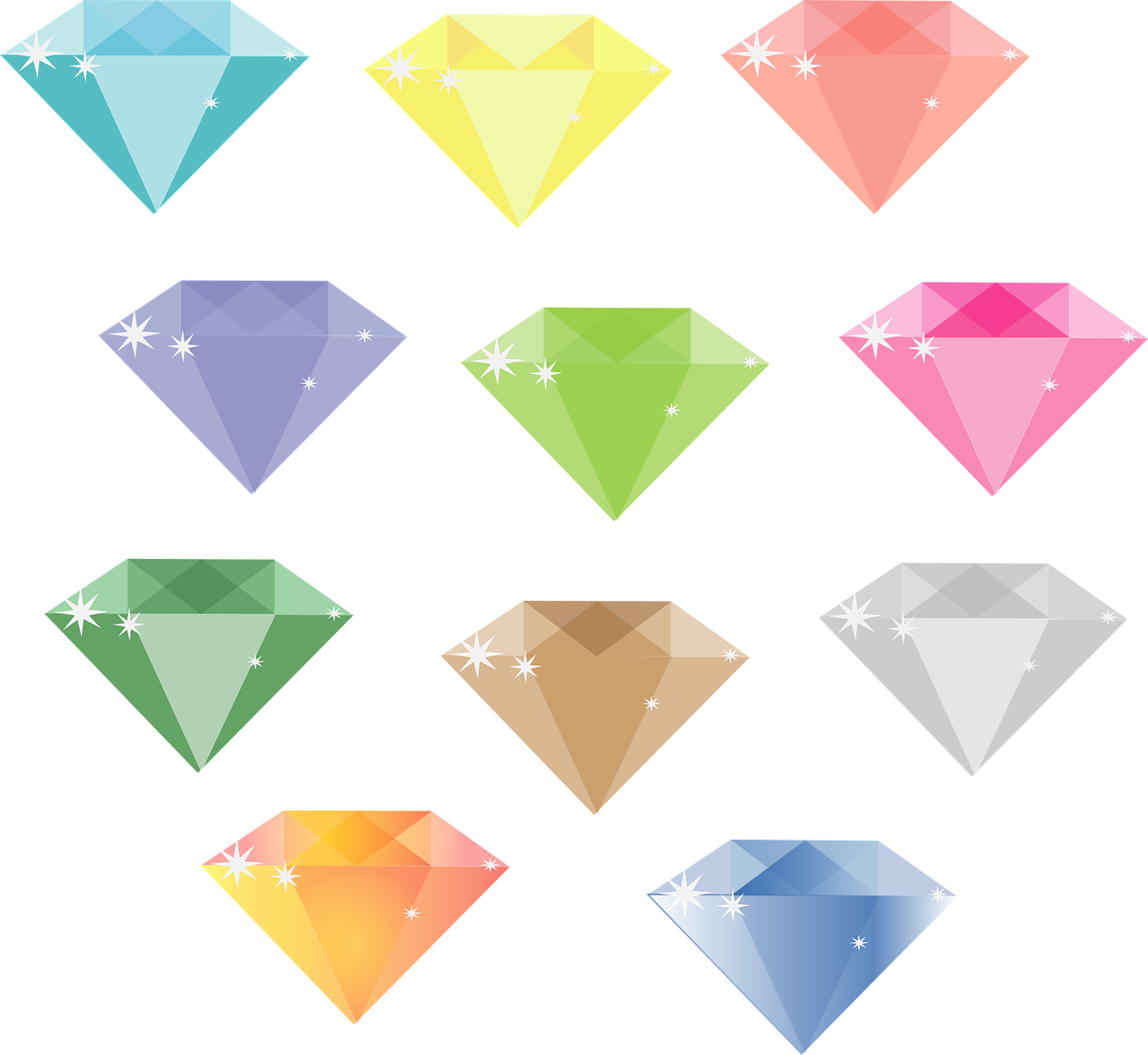 Various Colored Diamonds