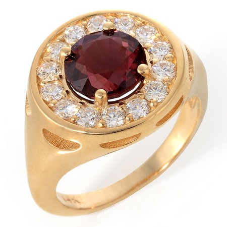 Spinel and Diamond Cocktail Ring 14kt yellow Gold